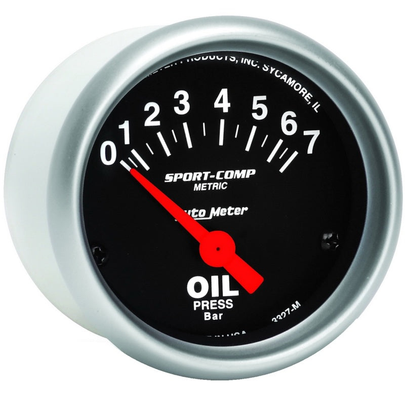 Autometer Comp 3327-M 2" Oil Press 0-7 Bars Gauge 3327-M User 3