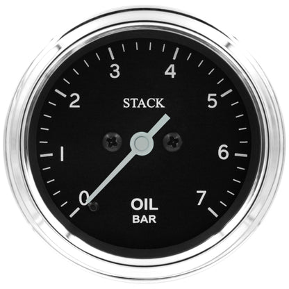 Autometer Stack 52mm 0-7 Bar M10 Male Pro Stepper Motor Oil Pressure Gauge - Classic ST3301C ST3301C Photo - Primary