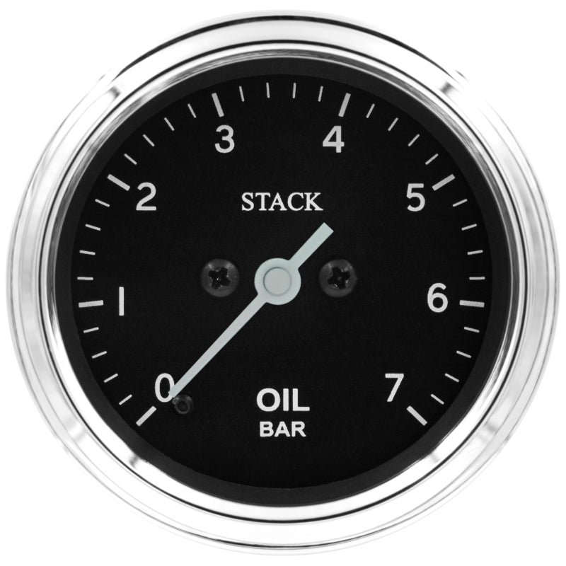 Autometer Stack 52mm 0-7 Bar M10 Male Pro Stepper Motor Oil Pressure Gauge - Classic ST3301C ST3301C Photo - Primary