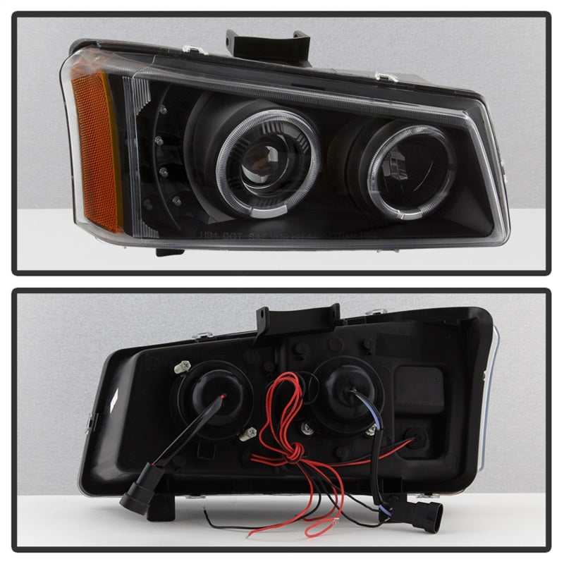 SPYDER xTune Chevy Silverado 03-06 Projector Headlights 4pcs - LED Halo - Black PRO-JH-CSIL03-SET-BK 9036774 9036774 Photo - Unmounted