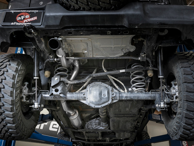 aFe MACH Force-Xp 2.5in 409SS Catback High-Tuck Exhaust 18-21 Jeep (JL) 3.6L 4-Door - Black Tip 49-48065-1B 49-48065-1B Photo - Mounted
