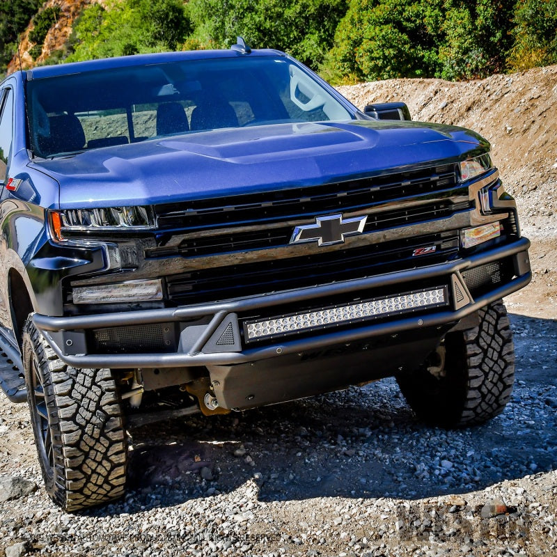 Westin 19-20 Chevy Silverado 1500 Outlaw Front Bumper - Textured Black 58-61215 58-61215 Photo - Mounted