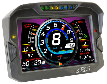 AEM Electronics Digital Dash, CD-7LG, Carbon Housing, Data Logging, GPS, CAN Bus, Kit 30-5703 Photo - out of package