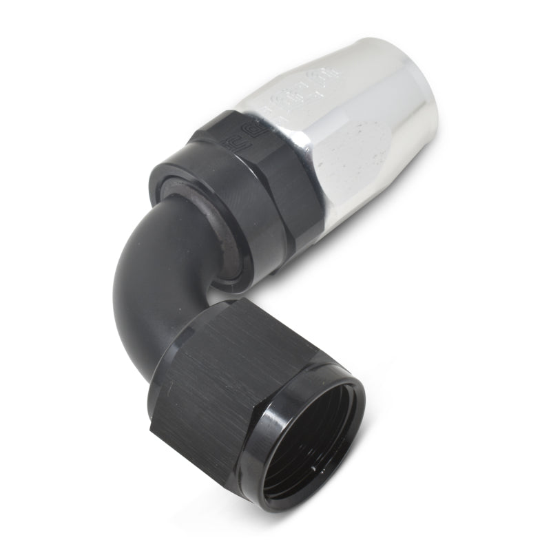 Russell Full Flow 90° Hose Ends - Black / Silver 610193 Photo - out of package