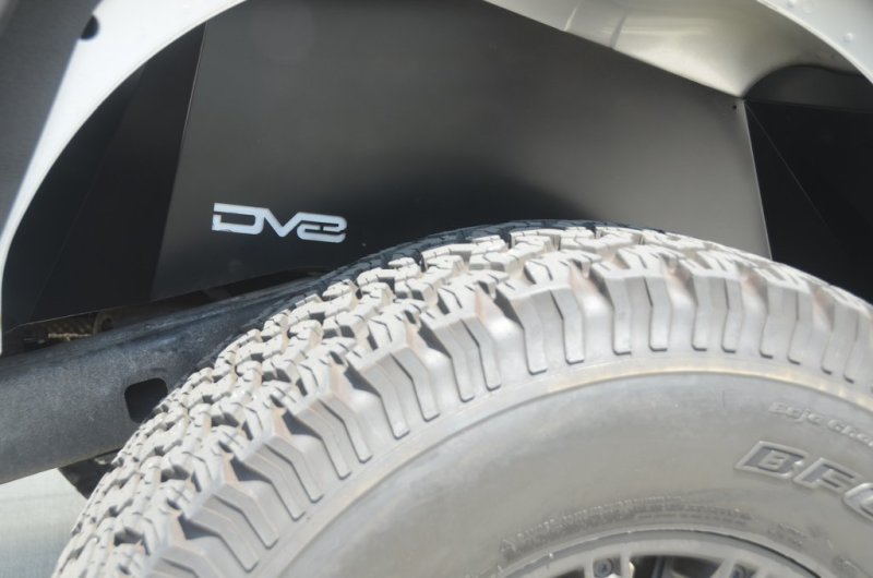DV8 Offroad 07-18 Jeep Wrangler JK Rear Aluminum Inner Fender - Black INFEND-01RB INFEND-01RB Photo - Mounted