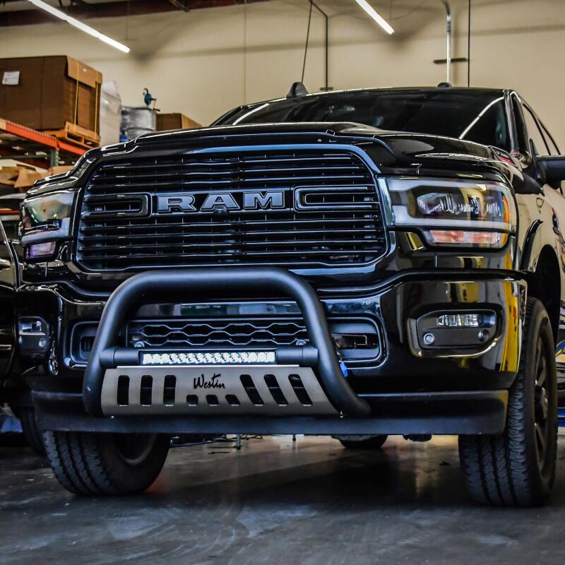 Westin 19-20 Ram 2500/3500 Ultimate LED Bull Bar - Textured Black 32-4025L 32-4025L Photo - Mounted