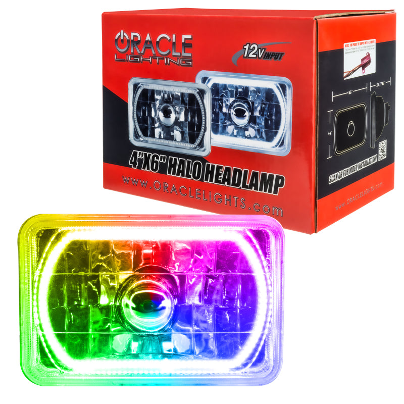 ORACLE Lighting Oracle Pre-Installed Lights 4x6 IN. Sealed Beam - ColorSHIFT Halo 6909-333 6909-333 Photo - out of package