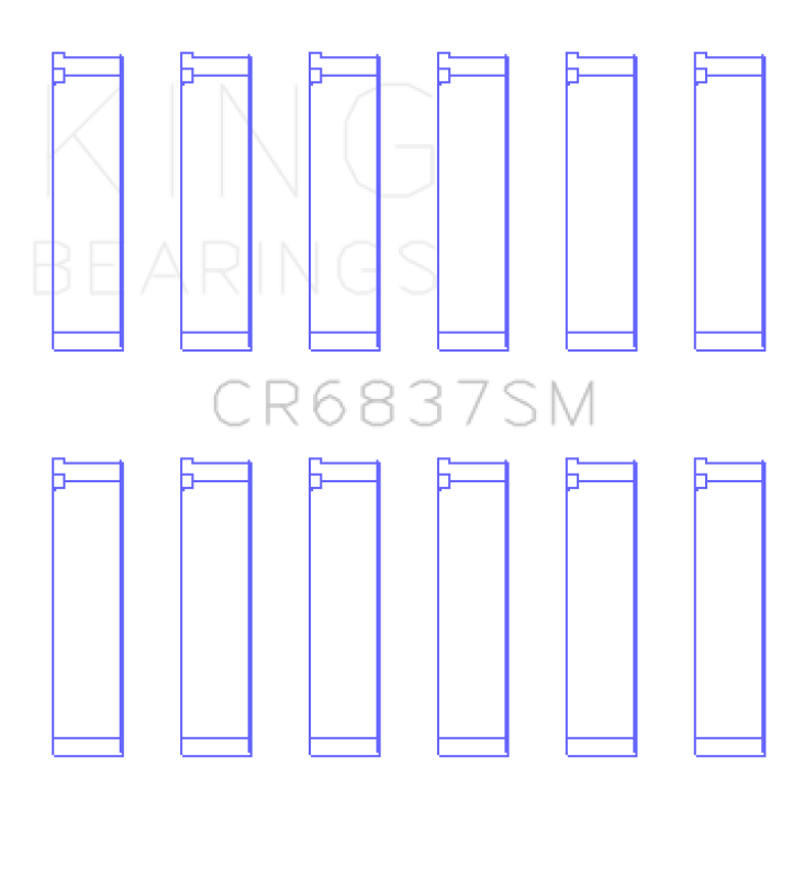 King Engine Bearings Honda J30/J36 (Size +0.75mm) Connecting Rod Bearing Set CR6837SM0.75 CR6837SM0.75 Photo - Primary