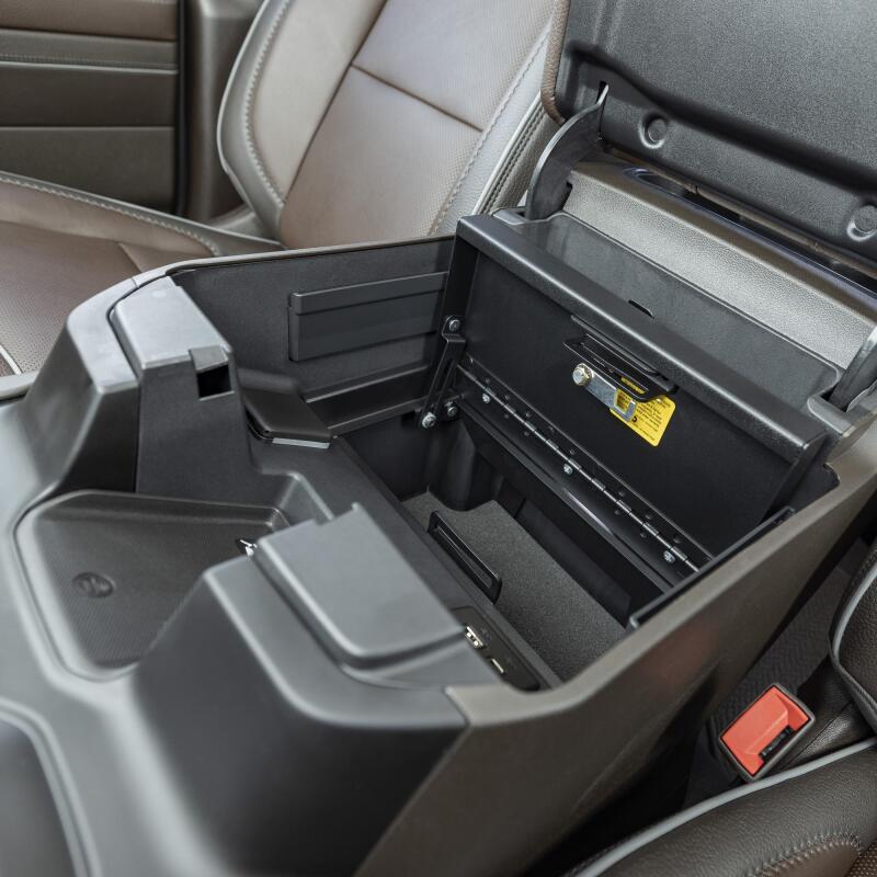 Tuffy Products Tuffy Console Safe W/ Keyed Lock For Chevrolet Silverado W/ Wireless Charging Pad Console 393-01 393-01 Photo - Close Up
