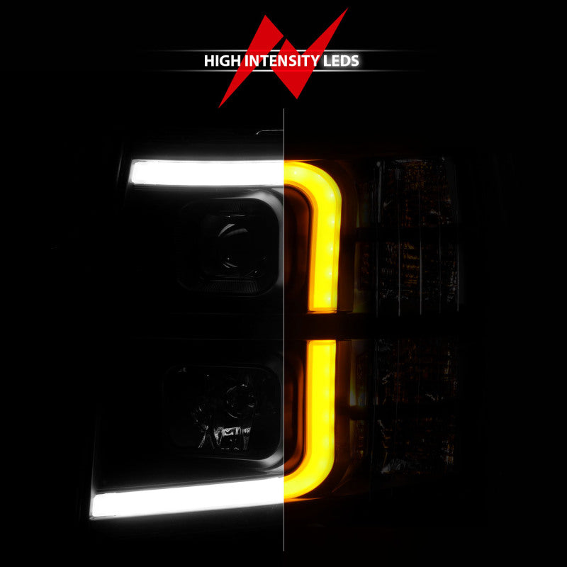 ANZO 2007-2013 Chevrolet Silverado 1500 Projector w/ Light Bar Black Housing w/ Sequential 111545 111545 User 8