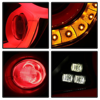 Spyder 16-18 Honda Civic 4 Door Light Bar LED Tail Lights - Black Smoke (ALT-YD-HC164D-LB-BSM) 5086440 5086440 Photo - Unmounted