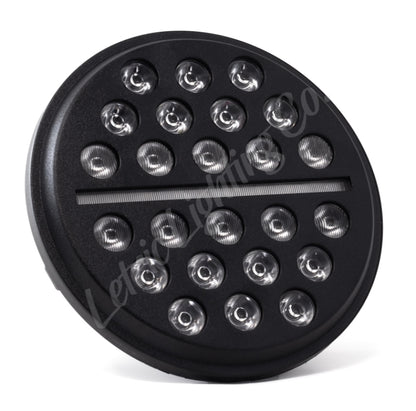 Letric Lighting 7? LED Black Buck-Shot Style multi-mini Headlight LLC-LHC-7B LLC-LHC-7B Photo - Primary