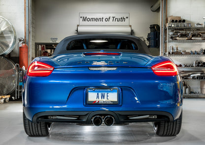 AWE Tuning Porsche 981 Performance Exhaust System - w/Diamond Black Tips 3010-33024 3010-33024 Photo - Mounted
