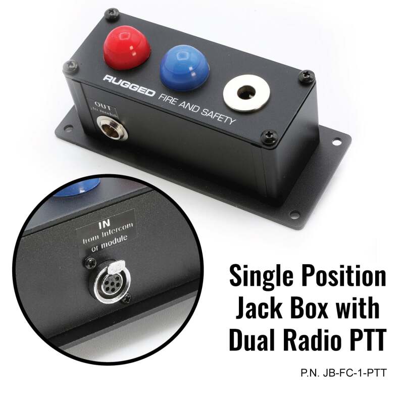 Rugged Radios Jack Box Headset Stations for RRP800 Fire & Safety Intercoms Single Position Jack Box JB-FC-1 JB-FC-1 Photo - Primary