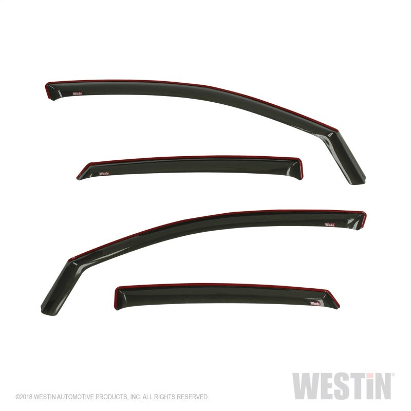 Westin 2016-2018 Honda Civic Sedan Wade In-Channel Wind Deflector 4pc - Smoke 72-44493 72-44493 Photo - Primary