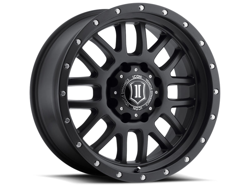 ICON Alpha 20x9 8x6.5 19mm Offset 5.75in BS 125.2mm Bore Satin Black Wheel 1220908057SB 1220908057SB Photo - Primary
