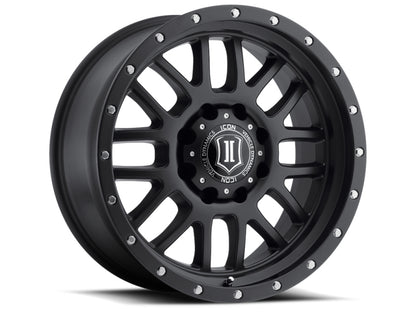 ICON Alpha 20x9 5x150 16mm Offset 5.625in BS 110.1mm Bore Satin Black Wheel 1220905556SB 1220905556SB Photo - Primary