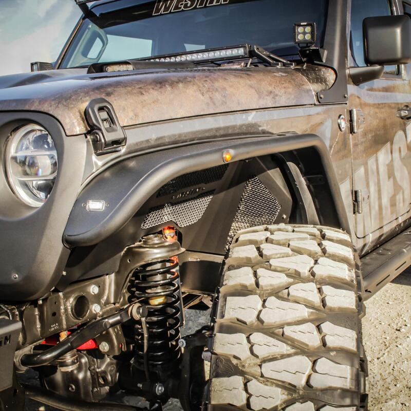 Westin 18-20 Jeep Wrangler JL / 20 Gladiator Tube Fenders - Front - Textured Black 62-1025 62-1025 Photo - Mounted