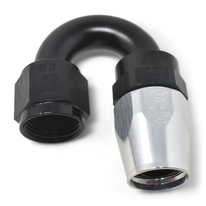Russell Full Flow Swivel 180° Tight Radius Hose Ends - Black / Silver 613513 Photo - out of package