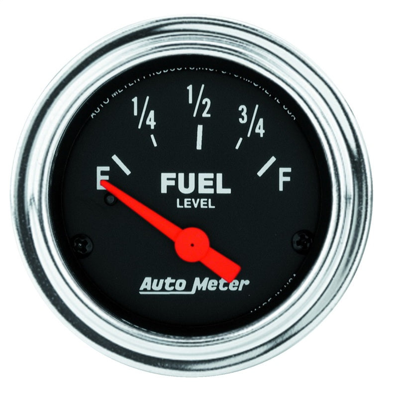 Autometer Gauge, Fuel Level, 2 1/16", 0 E To 90 F, Elec, Traditional Chrome 2514 Photo - Primary