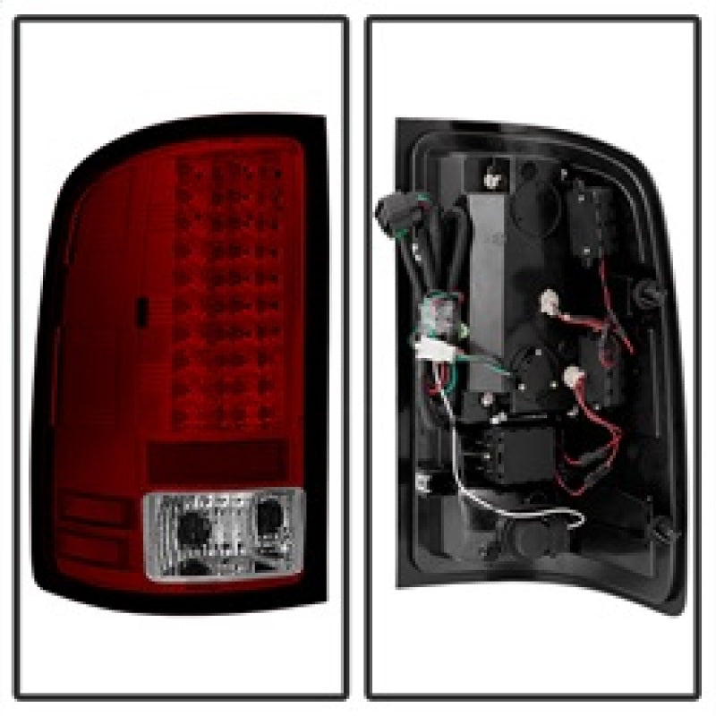 Spyder GMC Sierra 07-13 (Not 3500 Dually 4 Rear Wheels)LED Tail Lights Red Clear ALT-YD-GS07-LED-RC 5014955 5014955 Photo - Unmounted