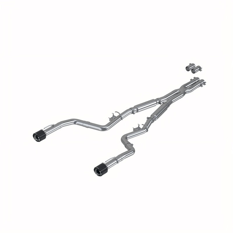 MBRP 17-21 Charger 5.7/6.1/6.4L 3in Dual Rear Exit SS Catback Exhaust w/ Carbon Fiber Tips S71173CF S71173CF Photo - Primary