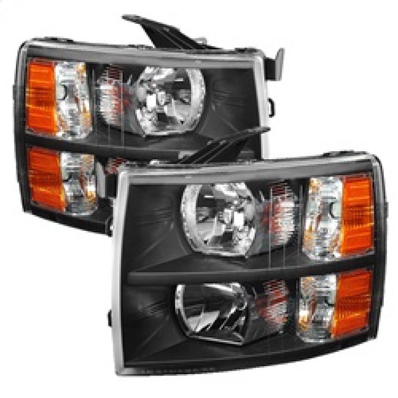 SPYDER Xtune Chevy Silverado 07-13 Crystal Headlights Black HD-JH-CS07-AM-BK 5076991 5076991 Photo - Primary