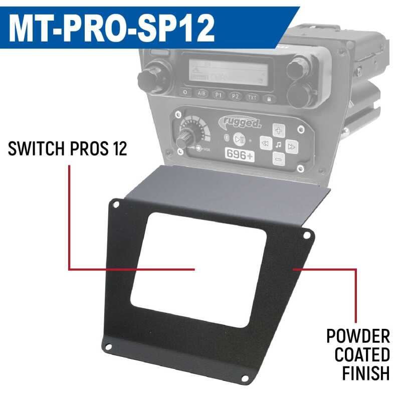 Rugged Radios Polaris RZR PRO XP/Turbo R/PRO R Dash Mount Radio and Intercom - SPOD Switch Panel MT-PRO-SPOD-B MT-PRO-SPOD-B Photo - Primary