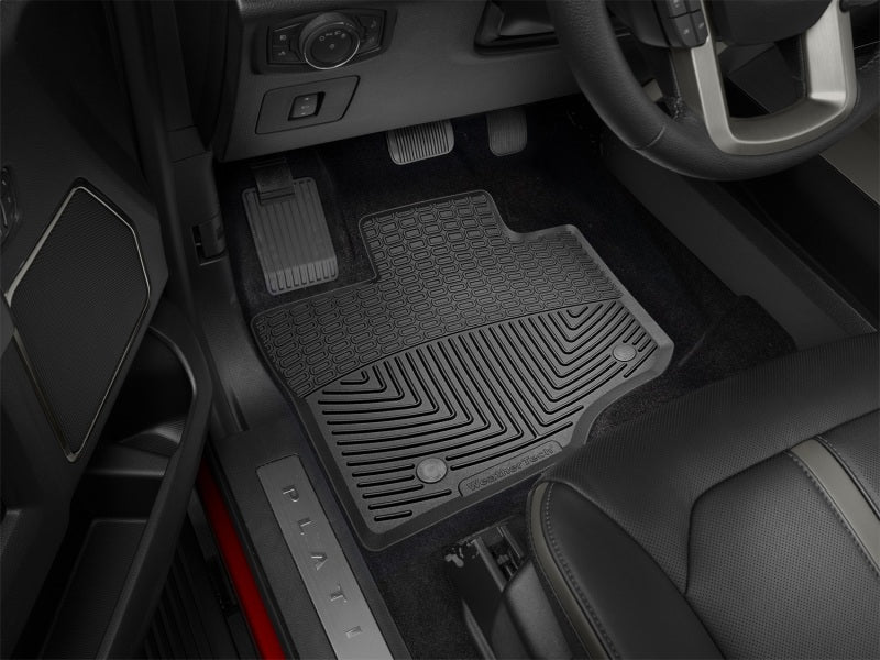 WeatherTech 2015+ Ford F-150 Front Rubber Mats - Black W345 Photo - Mounted