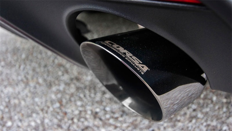 Corsa Performance 2015 Ford Mustang GT 5.0 3in Axle Back Exhaust Polish Dual Tips (Touri 14329 Photo - Mounted