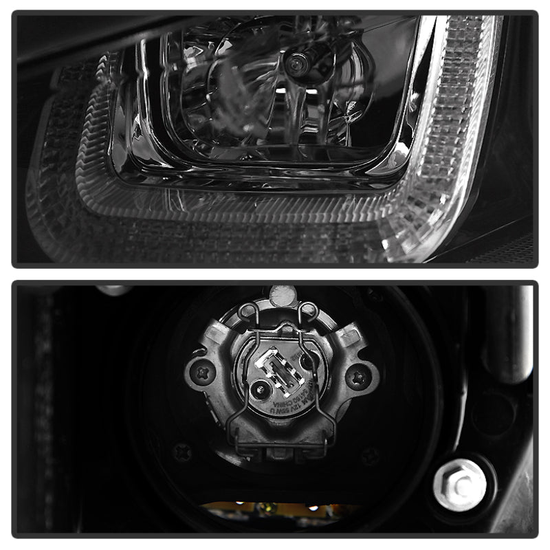 Spyder Volkswagen Golf VII 14-16 Projector Headlights DRL LED Red Stripe Blk PRO-YD-VG15-RED-DRL-BK 5080592 5080592 User 1