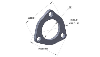 Vibrant 3-bolt Stainless Steel Flange 2.25" I.D.- Single Flange, Retail Packed 1481S Photo - Primary