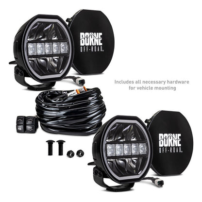 Borne Off-Road Light (Kit of 2) 7in Round BNLT-RD7-2 BNLT-RD7-2 Photo - Primary