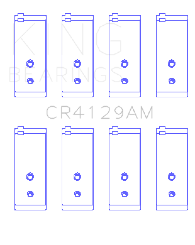 King Engine Bearings King Toyota 18R/21R (Size +.25) Connecting Rod Bearing Set CR4129AM0.25 CR4129AM0.25 Photo - Primary