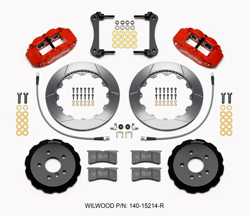 Wilwood Narrow Superlite 6R Front Hat Kit 12.88in Red 2014-2015 Mini Cooper w/Lines 140-15214-R 140-15214-R Photo - Primary