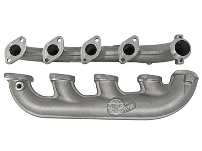 aFe BladeRunner Ported Ductile Iron Exhaust Manifold - Ford Diesel Trucks 46-40094 Photo - Unmounted