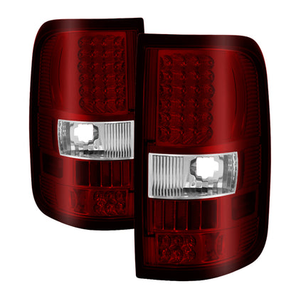 SPYDER Xtune Ford F150 Styleside 04-08 LED Tail Lights Red Clear ALT-ON-FF15004-LED-RC 5034069 5034069 Photo - Primary