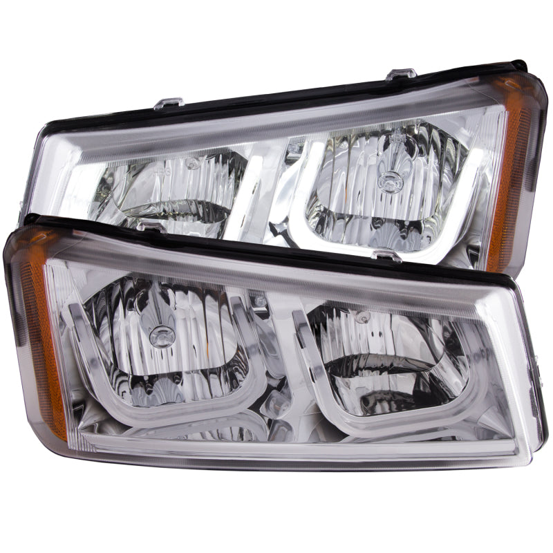 Anzo 2003-2006 Chevrolet Silverado 1500 Projector Headlights w/ U-Bar Chrom 111313 Photo - Primary