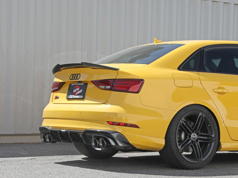 aFe MACHForce XP 3in-2.5in 304SS Exhaust Cat-Back 15-20 Audi S3 L4-2.0L (t) - Black Tips 49-36442-B 49-36442-B Photo - Mounted