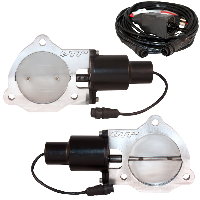 QTP 3.5in Bolt-On QTEC Dual Electric Cutout Valves - Pair QTEC70 QTEC70 Photo - Primary