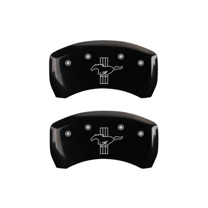 MGP Rear set 2 Caliper Covers Engraved Rear 2015/Bar & Pony Black finish silver ch 10203RMB2BK 10203RMB2BK Photo - Primary