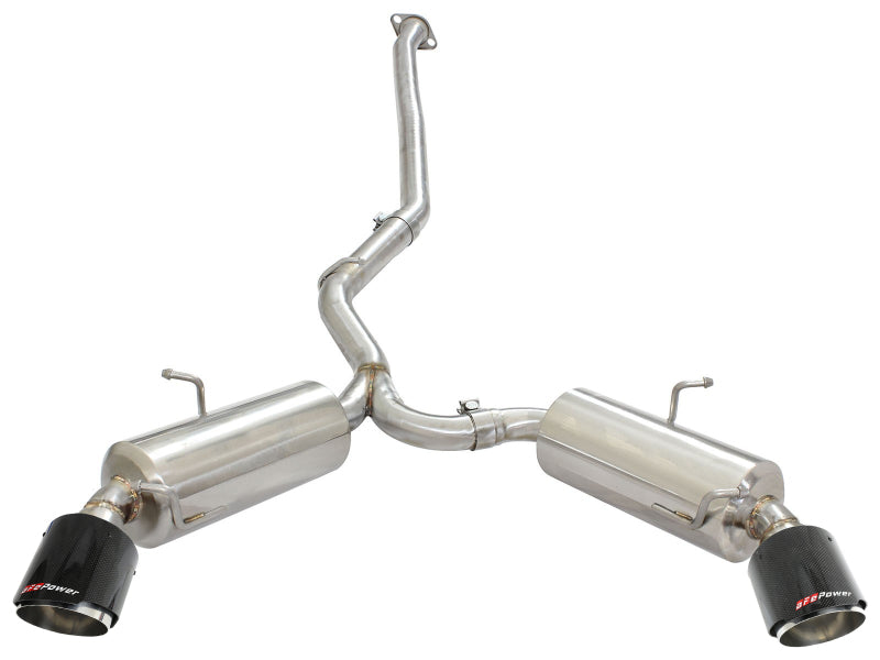 aFe Takeda Exhaust Axle-Back 13-15 Scion FRS / Subaru BRZ 304SS Carbon Fiber Dual Tips Exhaust 49-36023-C 49-36023-C Photo - Unmounted