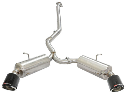 aFe Takeda Exhaust Axle-Back 13-15 Scion FRS / Subaru BRZ 304SS Carbon Fiber Dual Tips Exhaust 49-36023-C 49-36023-C Photo - Unmounted