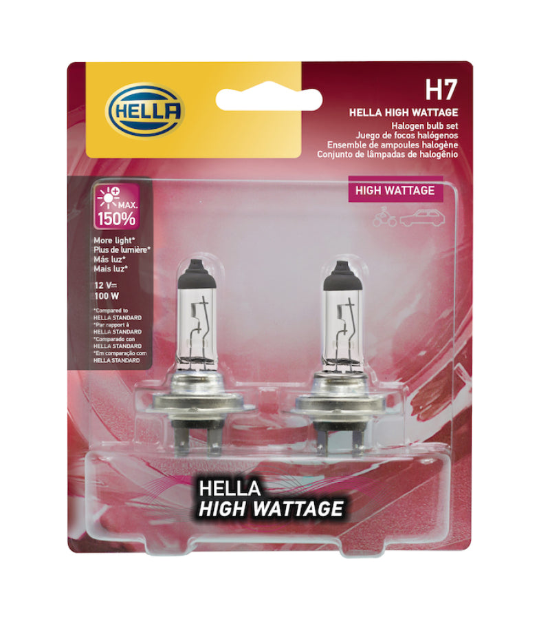 Hella High Wattage Bulb H7 12V 100W PX26d T4.6 (Pair) H7 100WTB H7 100WTB Photo - in package