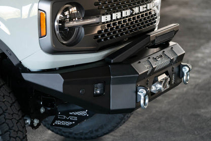 DV8 Offroad 2021+ Ford Bronco Front Bumper Winch Capable w/ Optional Bull Bar/Aux Light Opening FBBR-01 FBBR-01 Photo - Mounted