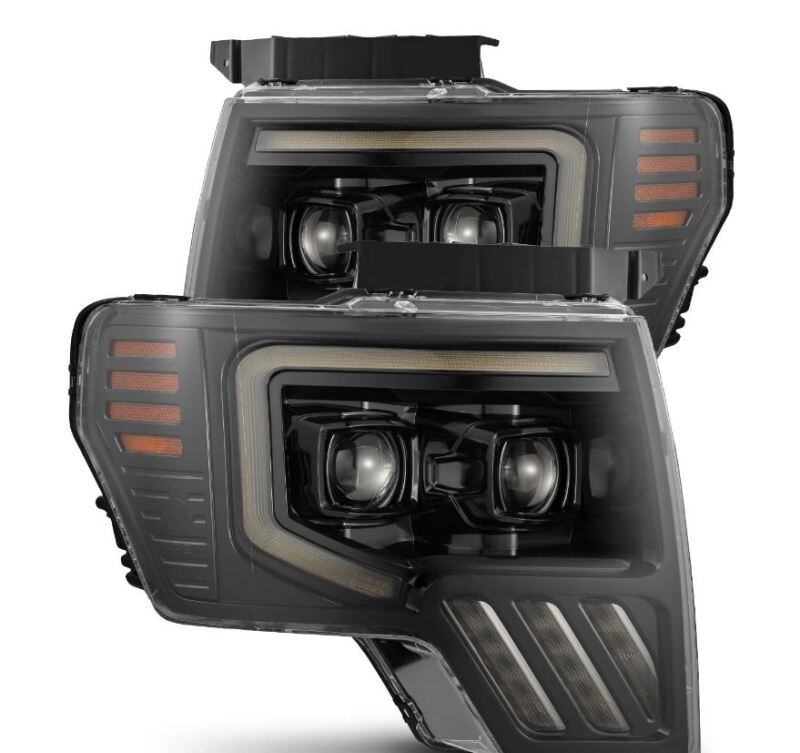AlphaRex 09-14 Ford F-150 PRO-Series Projector Headlights Black w/Activation Light Seq Signal SB DRL 880483 880483 Photo - Primary