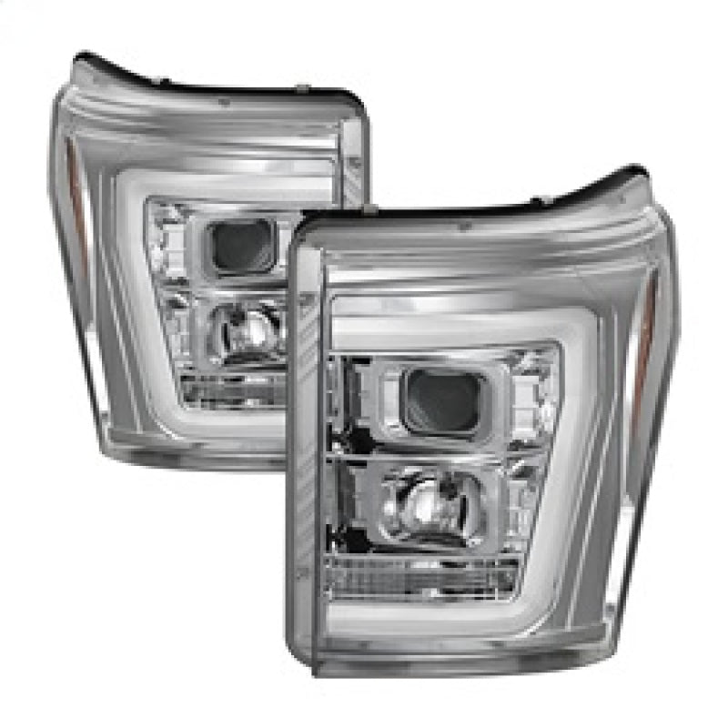 Spyder 11-16 Ford F-250/F-350 V2 Projector Headlights - Light Bar DRL - Chrome PRO-YD-FS11V2-LB-C 5084705 5084705 Photo - Primary
