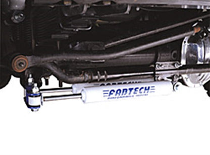 Fabtech Dual Steering Stabilizer System w/ Performance Shocks FTS21044BK Photo - Mounted