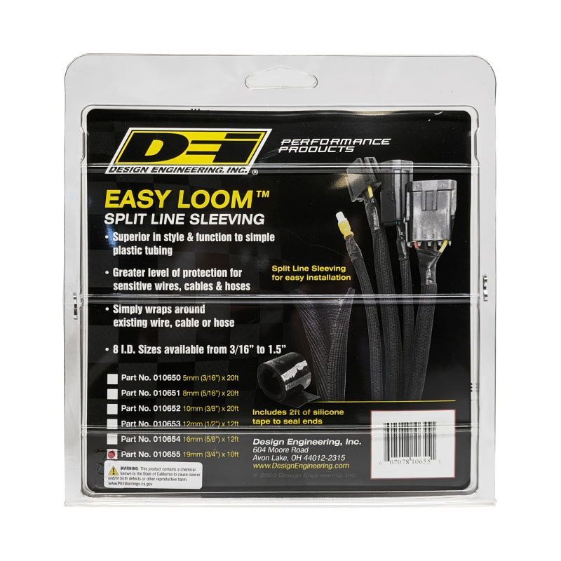 DEI Split Wire Sleeve Easy Loom 19mm-3/4in x 10 Black 10655 10655 Photo - Unmounted