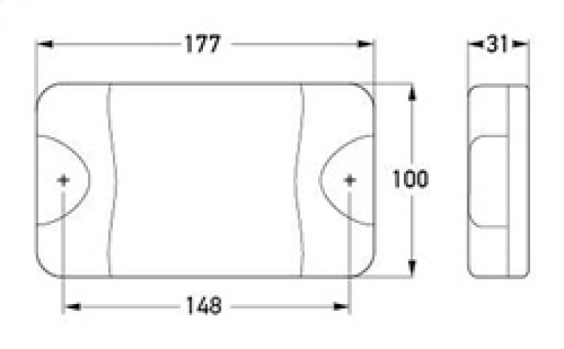 Hella Lamp Rdi Duraled Sae Md12 2Ba 959070337 959070337 Technical Drawing